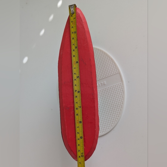 Surfer Frog Carved Wood Figurine Beach Vibes Ron Jon Surf Girl Hawaii Australia - Picture 11 of 16